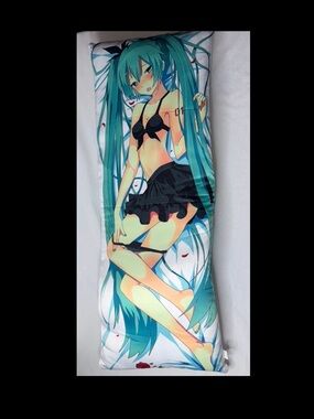 Anime Body Pillow Cover with Teal-Haired Character